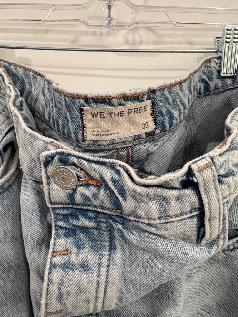 Free People Light Blue Wide-Leg Vintage Wash Jeans - Picture 4 of 4